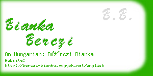 bianka berczi business card